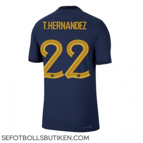 Frankrike Theo Hernandez #22 Replika Hemma matchkläder VM 2022 Korta ärmar
